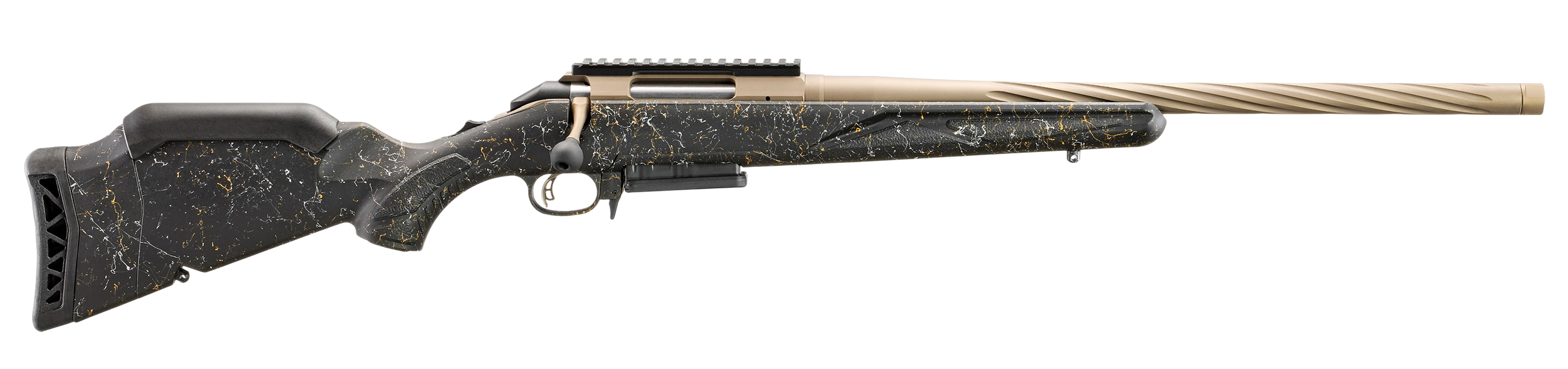 Ruger American Prairie Gen II Rifle 56901, 7mm PRC, 24", Black Splatter Adj LOP Synthetic Stock, 3 Rds