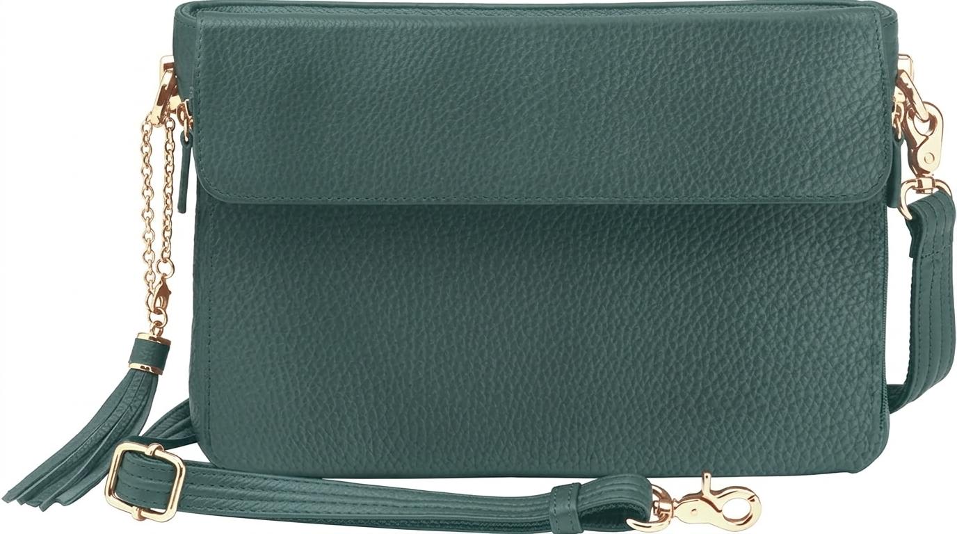 Gun Tote'n Mamas Clutch Concealed Carry Purse Cowhide (GTM-22/PBFOREST) Forest Green