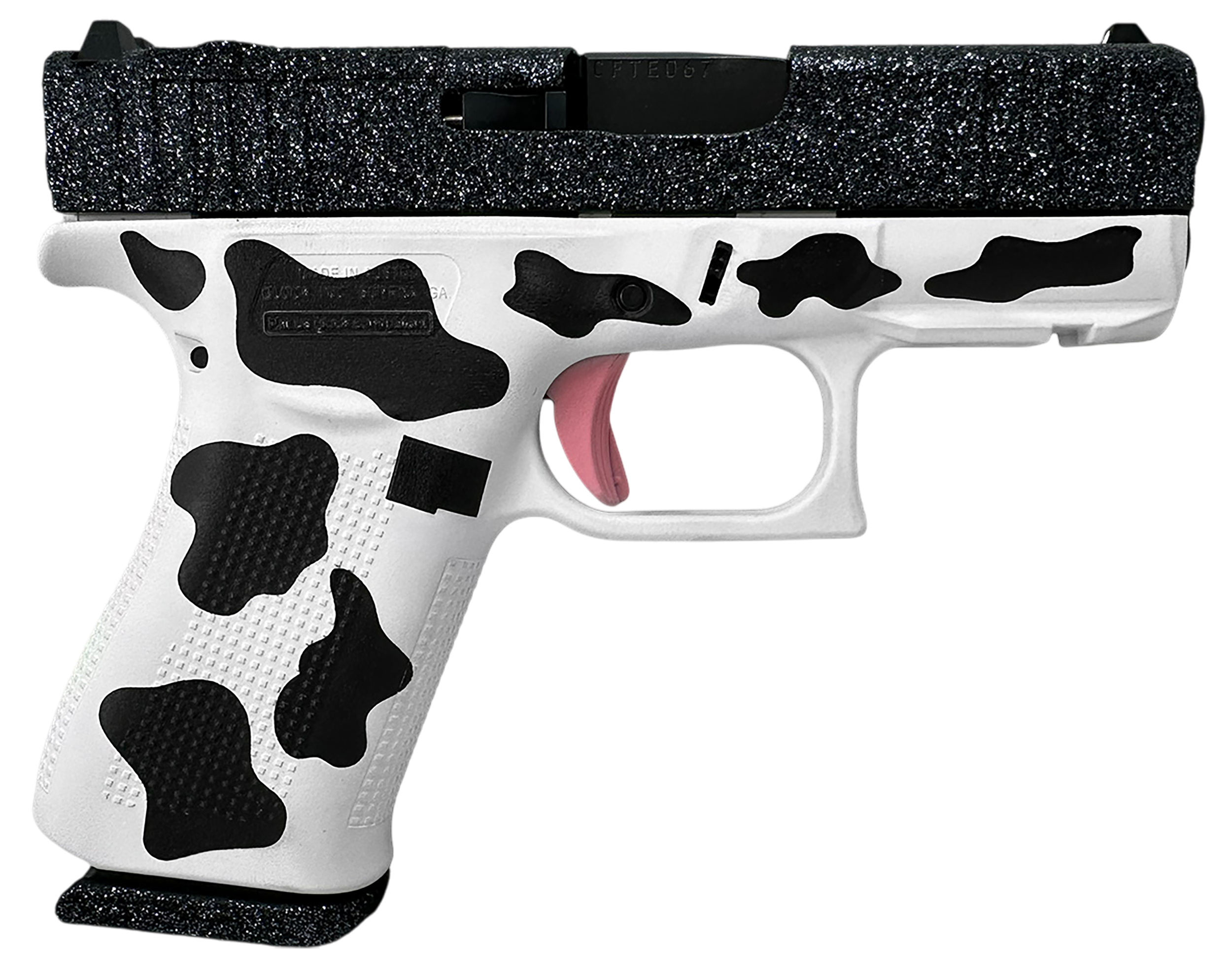 Glock G43X MOS Optic Ready Pistol PX4350204NFRMOSTCOW, 9mm, 3.41in, Tacticow Cerakote Grips, Tacticow Cerakote Finish, 10 Rds