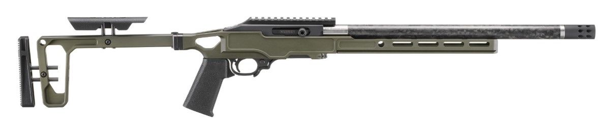 Ruger 10/22 Competition 22 LR 31232, 16.10" Carbon Fiber Threaded Barrel, Anodized Aluminum Receiver, OD Green Chassis, M-LOK & Arca-Swiss, 10+1