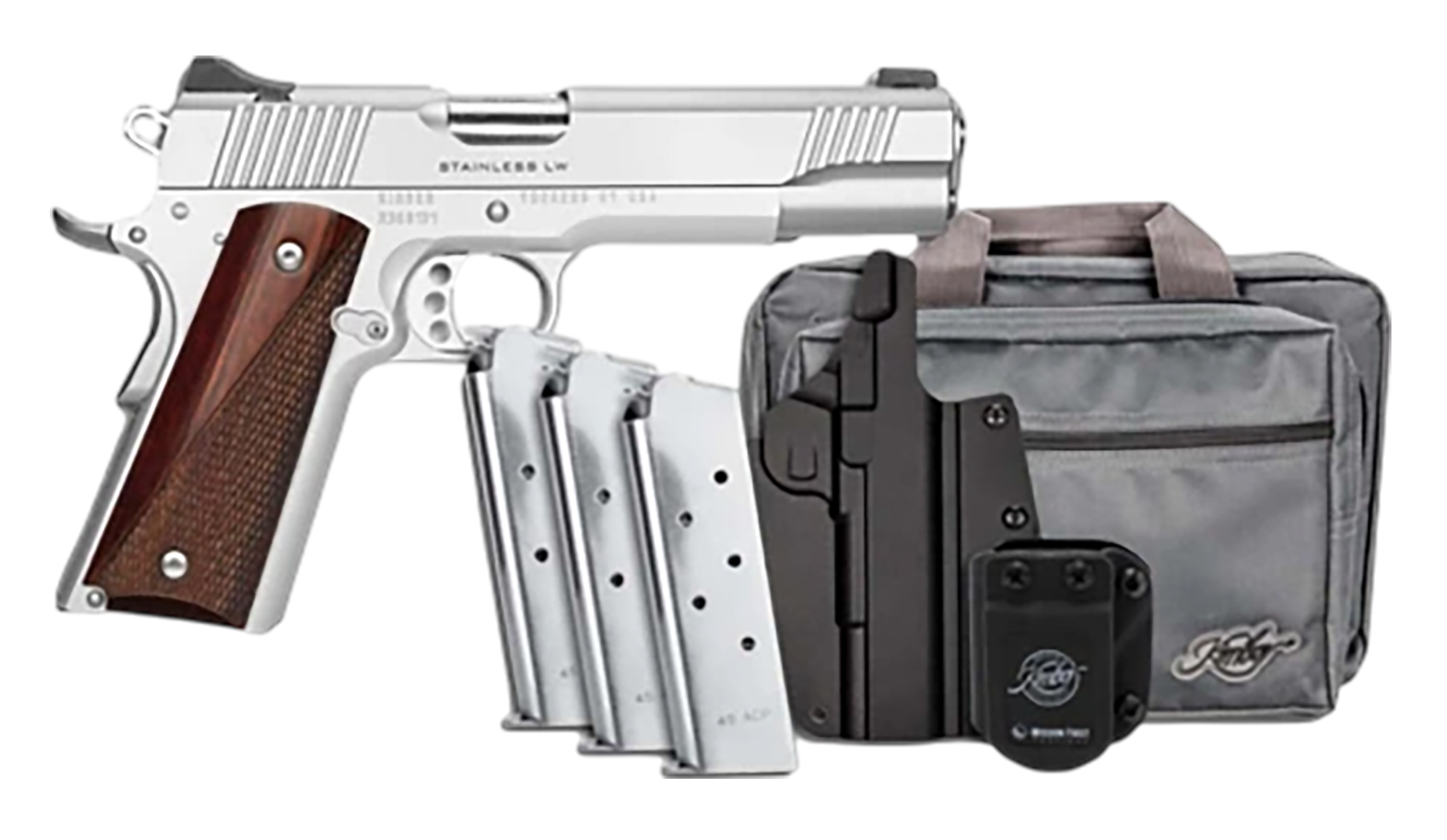 Kimber Stainless LW Bundle Pistol 3700852, 45 ACP, 5in, 8 Rds