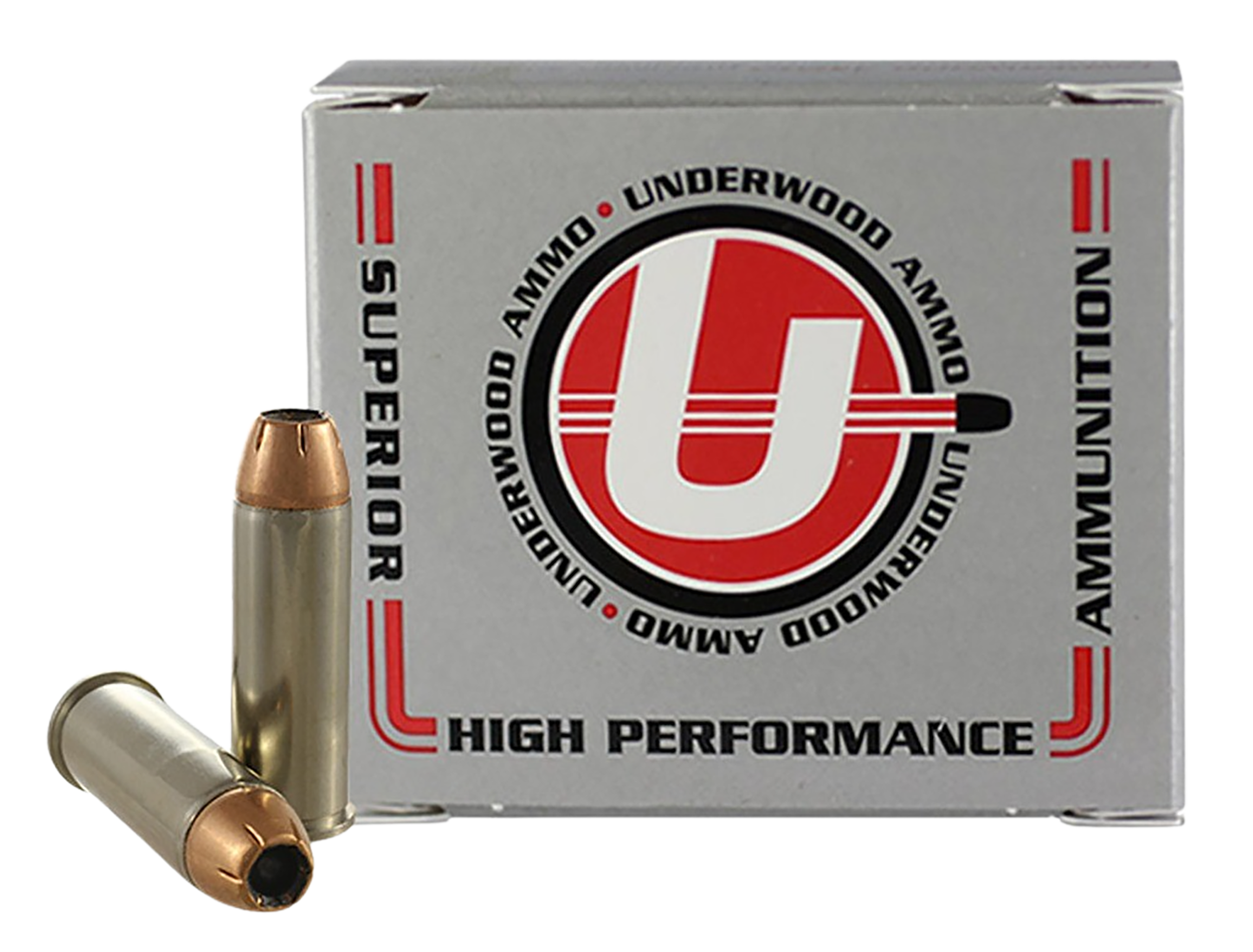 UnderwoodPistol Ammunition UA327, 44 Remington Magnum, Jacketed Hollow Point (JHP), 240GR, 1500fps, 20 Rd/bx