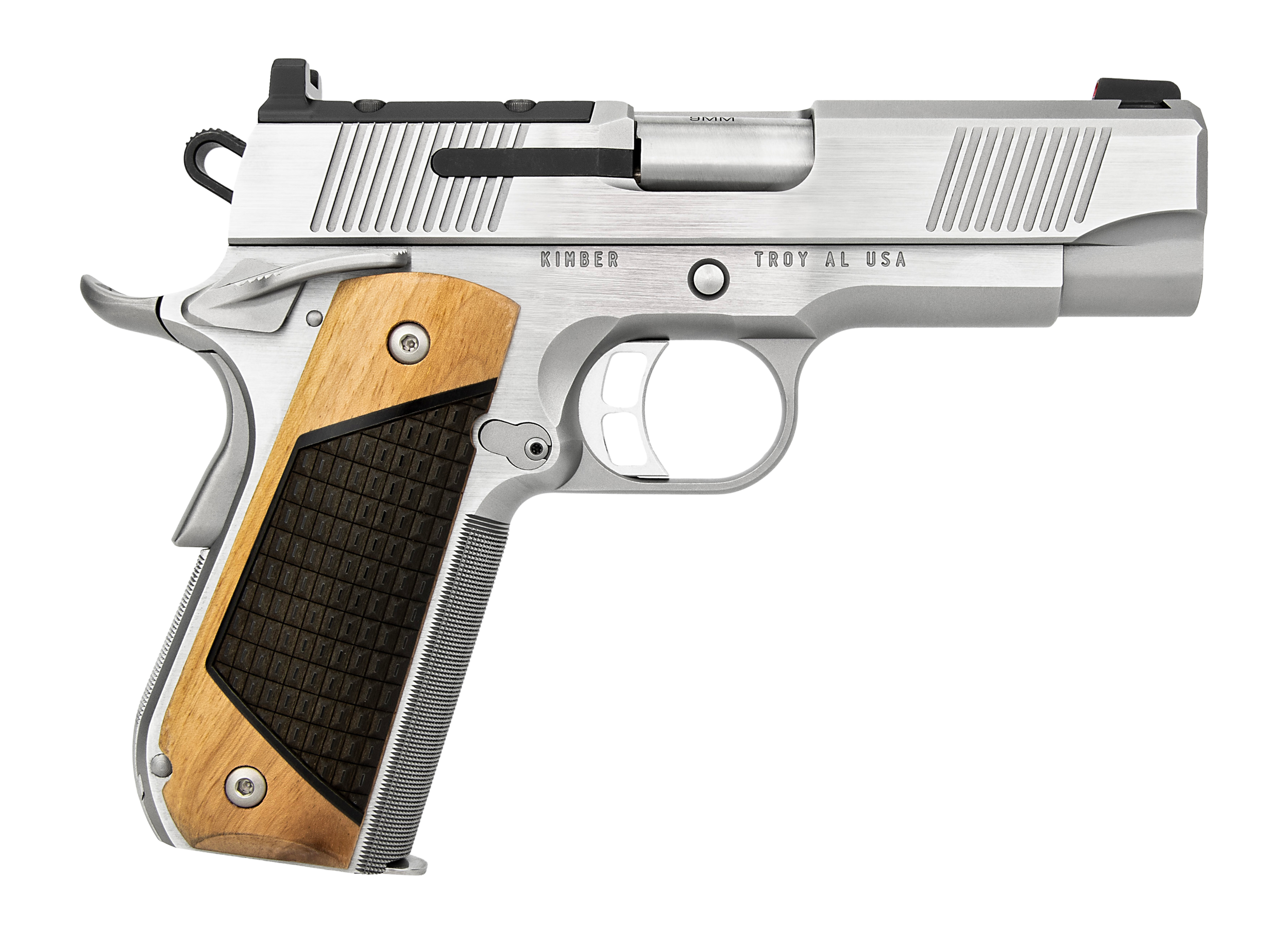 Kimber Next Gen Pro Optic Ready Pistol 3500406, 45 ACP, 4in, Black Walnut w/G10 Insert Grips, Matte Finish, 7 Rds