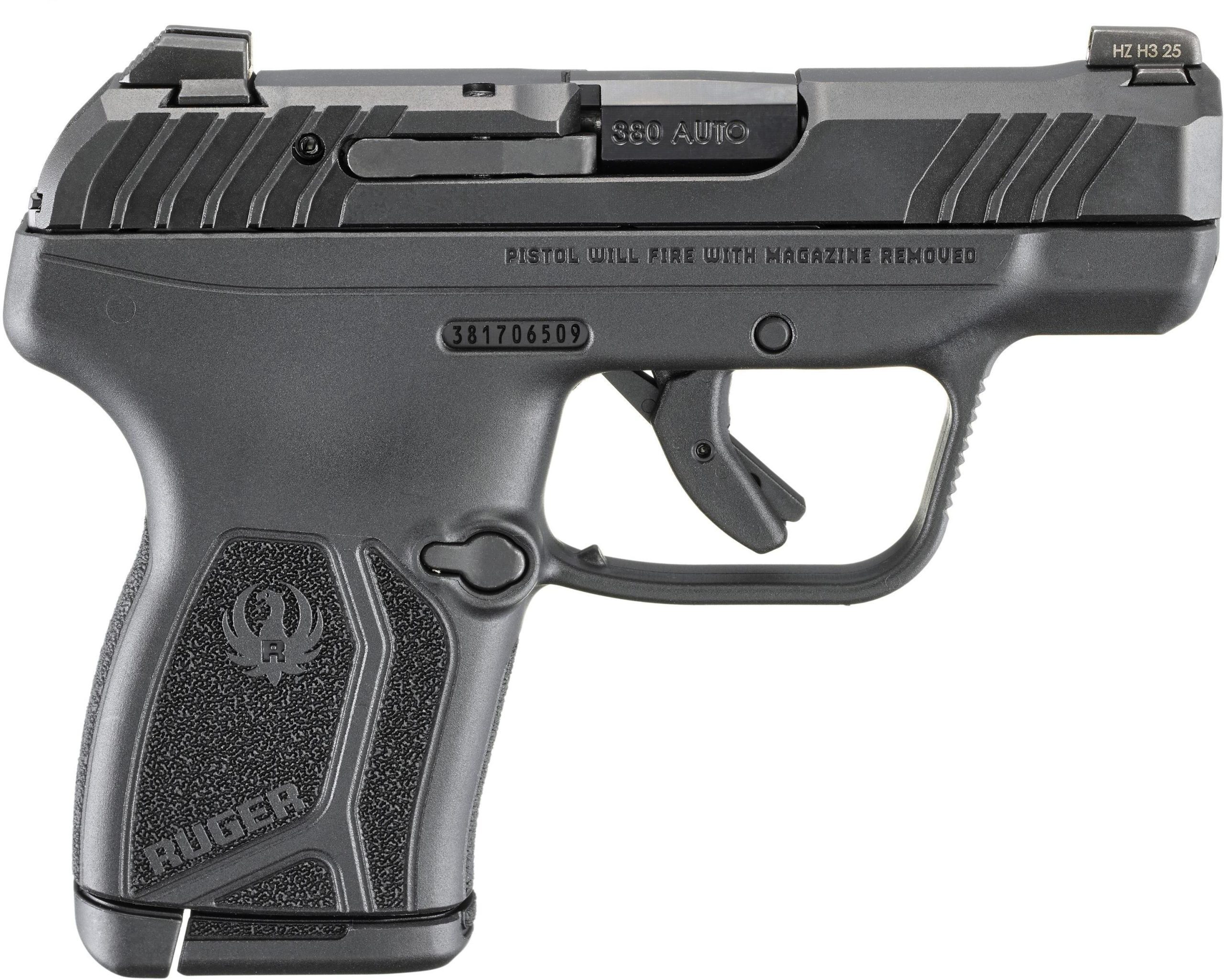 Ruger LCP MAX Pistol 13760, 380 ACP, 2.8in, Black Polymer Grips, 10 Rds