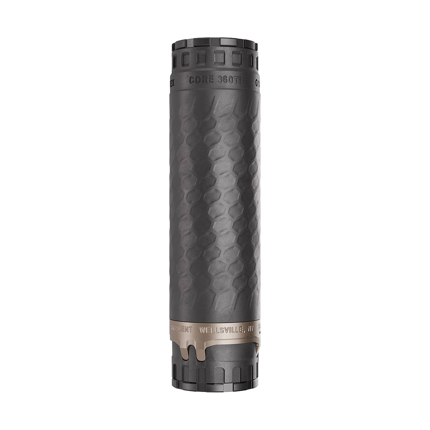 Precision Armament TiTrex Suppressor 9mm / .360 Cal Ti Core, Black