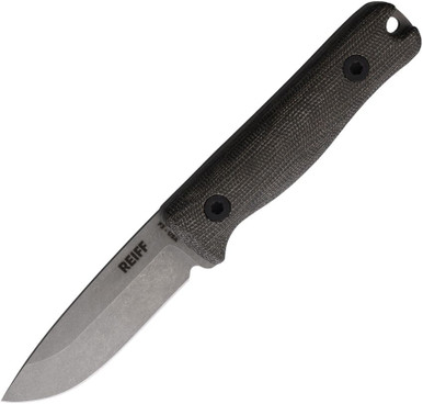 Reiff Knives F3 EDC Fixed Blade Knife CPM-3V Green Micarta - F3119GCMBLKA