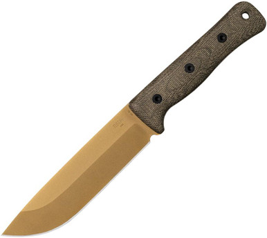 Reiff Knives F6 Leuku Gen 2 Fixed Blade Knife 6.0" CPM 3V Green Canvas Micarta Handle - F601DGCMBLKA