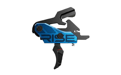 Rise Armament Blitz Defense G2 Single-Stage Trigger Curved Blade Black w/ Blue Housing - T24-DEF-C-BB