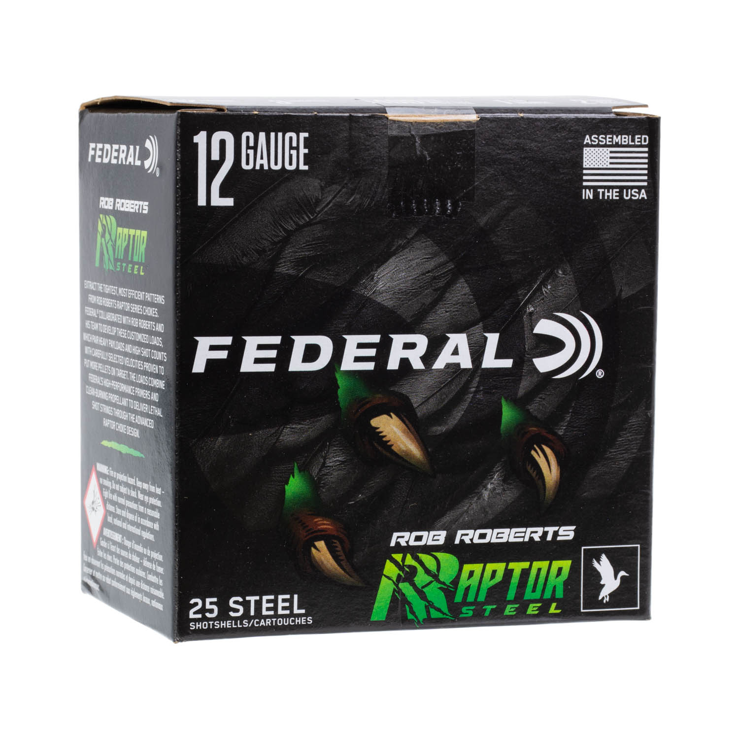 Federal Rob Roberts Raptor Steel 12ga. 3" 1-3/8oz. #2 Shot Ammunition, 25 Round Box