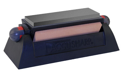 AccuSharp Model , Knife Sharpener, Rotating, 6" Length, Includes 3 Levels of Sharpening Stones