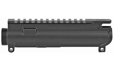 Grey Ghost Precision Forged Upper, No Barrel or BCG, Black, Black Hard Anodized, Surface Hardness Of 60 Rockwell, M4 Feedramps, .250" Takedown Pin Holes, Stripped Receiver, No Port Door Or Forward