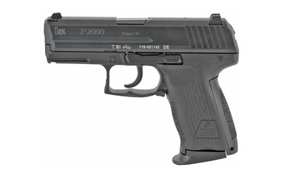 HK P2000 V2 LEM 9mm, 3.66" Barrel, NTS, 3-Dot Sights, Black, 10rd