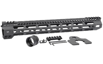 Midwest Combat Rail Light Weight M-Lok Handguard, Fits AR Rifles, 15" Free Float Handguard, Wrench And Mounting Hardwareluded, 5-Slot Polymer M-Lok Railluded, Black
