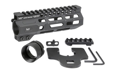 Midwest Combat Rail, Handguard, 6" Length, M-Lok, Black Anodized Finish,ludes 5-Slot Polymer Rail Section, Barrel Nut And Wrench