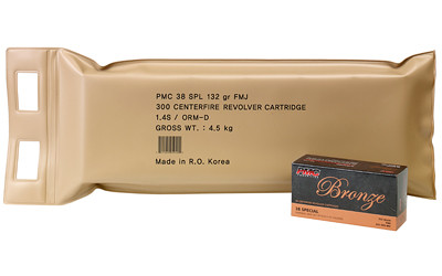 PMC Bronze .38 Special, 132gr, Full Metal Jacket, 300rd Sealed/Waterproof Pack
