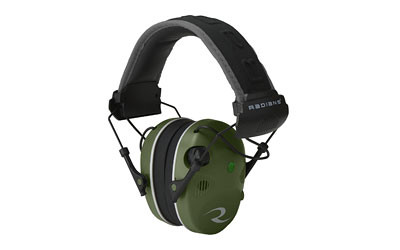 Radians R3400 Quad Mic, Electronic Earmuff, Military Green/Black