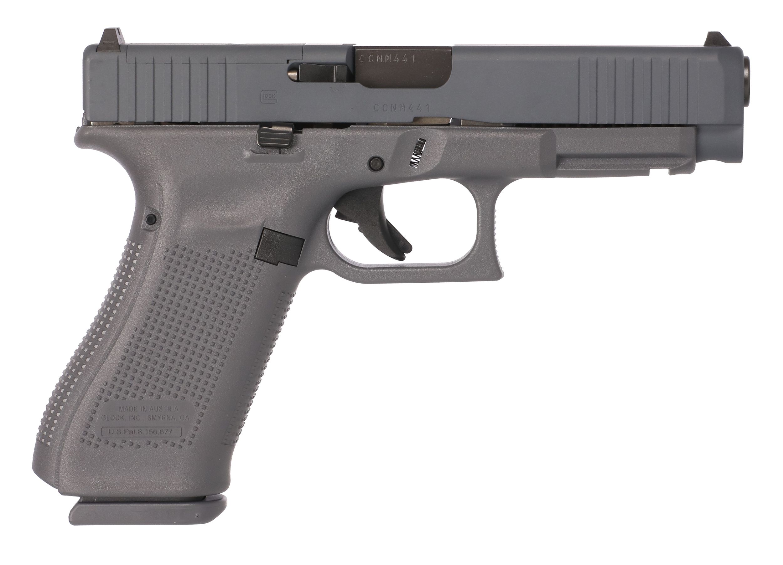 Glock G47 G5 MOS Pistol PA475S203MOSFG, 9mm, 4.49in, Gray Frame Grips, 17 Rds
