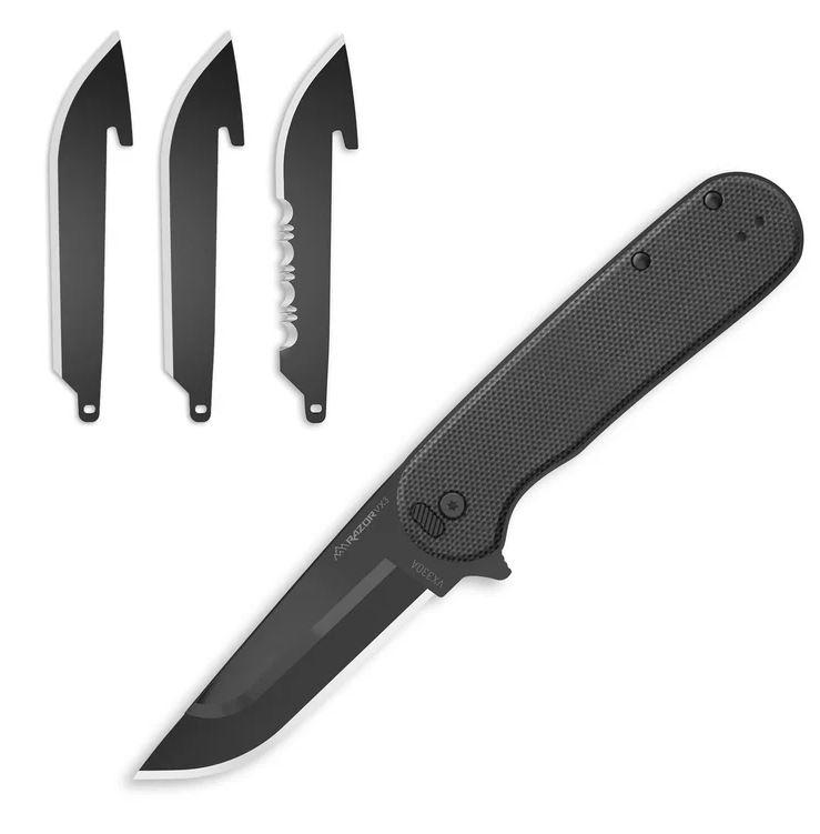 Outdoor Edge Razor VX 3 3.0" Replaceable Blade | Ceramic Bearing Flipper | EDC Knife