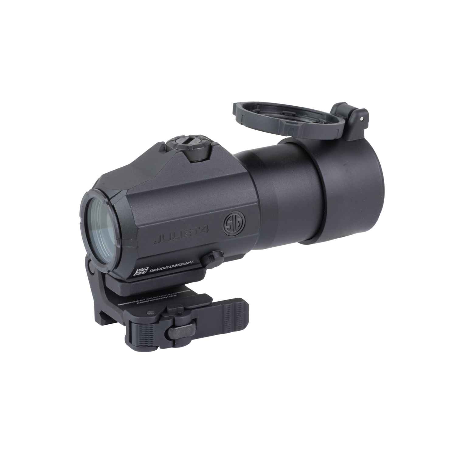 SIG SAUER JULIET4, MAGNIFIER, 4X24MM, QUICK DISCONNECT MOUNT, SWITCH TO SIDE, BLACK FINISH