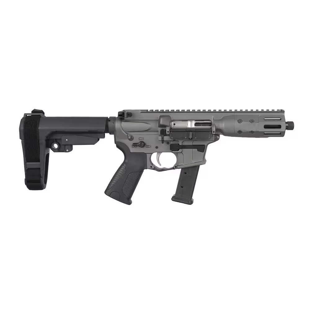 LWRC International IC-9 Pistol ICP9TG5KSBA3, 9mm, 5.7in, SBA3 Pistol Brace, Tungsten Finish, 33 Rds
