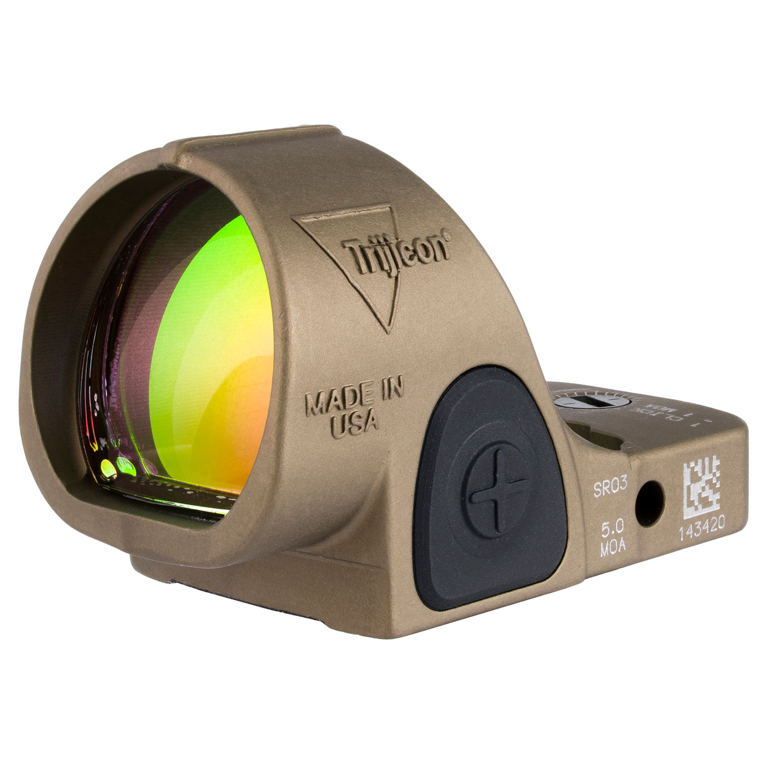 Trijicon SRO Adjustable LED Sight, 5 MOA Red Dot, Coyote Brown Anodized