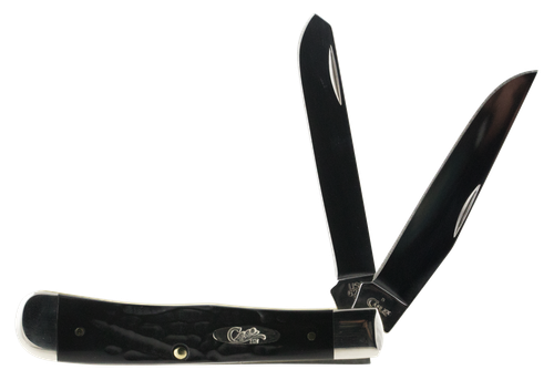 Case Rough Trapper Folder 3.25"/3.27" Stainless Steel Clip Point/Spey Synthetic Black