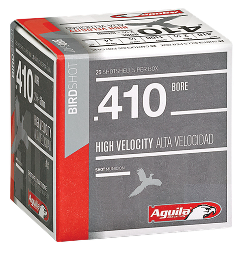Aguila Hunting High Velocity 410 Ga, 2.5", 1/2 oz, 8 Shot, 25rd Box