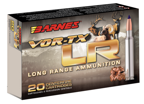 Barnes VOR-TX LR Rifle 270 Winchester 129gr, LRX Boat Tail, 20rd Box