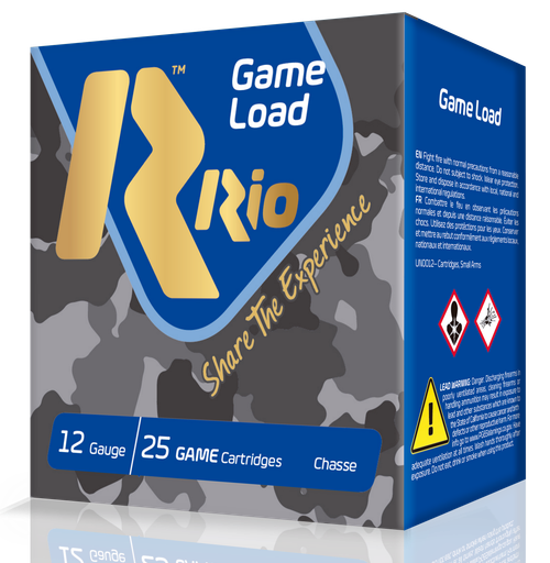 Rio Ammunition Game Load Super Game High Velocity 1Gauge 2.75" 1 1/8oz 8 Shot 25 Per Box/10 Case