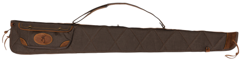 Browning Long Rifle Case 52" Leather & Canvas Flint/Brown
