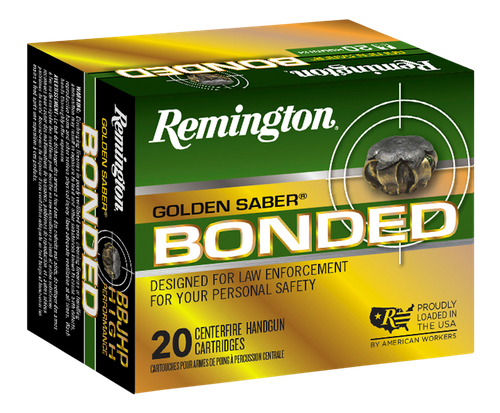 Remington Golden Saber Bonded 357 Sig 125gr, Brass Jacket Hollow Point (BJHP), 20rd Box
