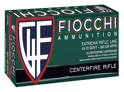 Fiocchi Extrema 45-70 Government 300gr, Jacketed Hollow Cavity, 20rd Box