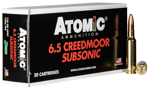 Atomic Rifle Subsonic 6.5 Creedmoor 130gr, Sierra HPBT, 20rd Box