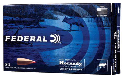 Federal Varmint & Predator 204 Ruger 32gr, Hornady V-Max, 20rd Box