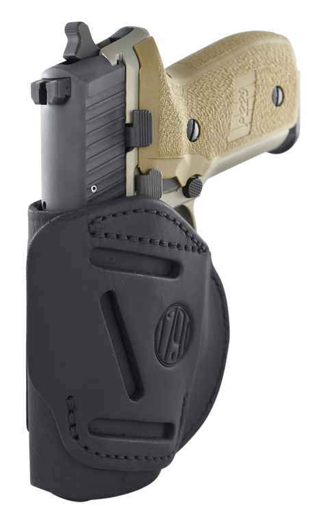 1791 4 Way Belt Holster, Left Hand, Black, Leather, Glock 22-23-26-27-28-29-30-33-39, Sig P228-229, Spring XDS-XDE-XD 9-40 Cal, Taurus G2-G2c-709 Slim