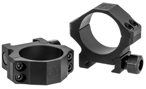 Sig Sauer Alpha1 Tactical 30mm Ring Set, Low Aluminum, Black Matte