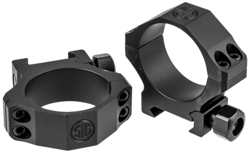 Sig Sauer Alpha1 Tactical 34mm Ring Set, Medium Aluminum, Black Matte