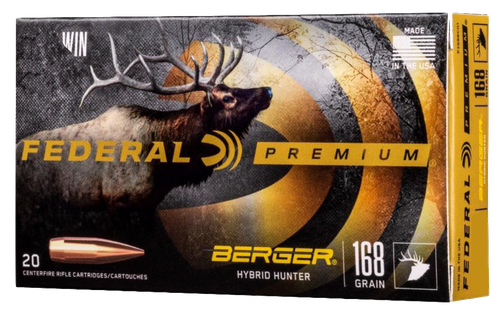Federal Premium Berger Hybrid Hunter 280 Ackley Improved 168gr, Berger Hybrid Hunter, 20rd Box