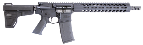 HM Defense Raider M5AR 223 Rem/5.56mm, 12.5" MONOBLOC Barrel, Midlength Gas System, Integral Gas Block, 1:8 Twist, Muzzle Brake, Black, Anodized, 10 3/8" Free Float Rail, M-LOK, Shockwave 2.0 Brace