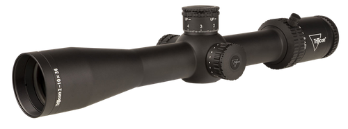 Trijicon Credo 2-10x36 1st Focal Plane, Red MRAD Precision Tree, 30mm Tube, Matte Black, Exposed Elevation Adjuster, Return to Zero