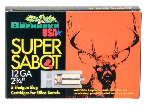 Brenneke Super Sabot 12 Ga, 3", 1 1/8oz, Sabot Slug, 5rd Box