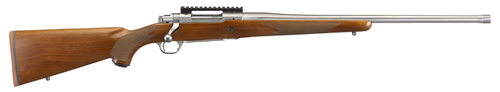 Ruger Hawkeye Hunter 6.5 PRC, 22" Free Floated Cold Hammer Forged Barrel, 5/8X24 Threads, Satin Stainless Finish, Walnut Stock, LC6 Trigger, 3rd