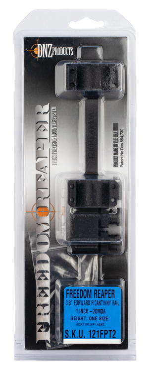 DNZ Freedom Reaper Mount Picatinny, 1" Black Aluminum, 20 MOA