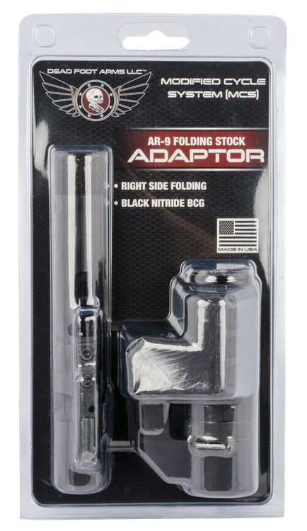 Dead Foot Modified Cycle System AR 9mm, Right Side Folding Stock Adaptor, Black Nitride, BCG