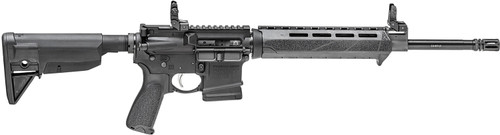 Springfield SAINT 5.56/.223, 16" Barrel, Black, Bravo Company Gunfighter Grip/Stock, Front/Rear Flip Sights, 10rd