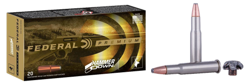 Federal Premium, Hammer Down, 44 Magnum, 270gr, Bonded Soft Point, 20rd Box. Designed for Lever Action Rifles
