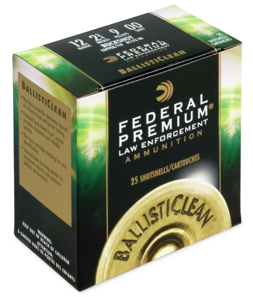 Federal Ballisticlean 12 Ga, 00 Buck, 25rd Box