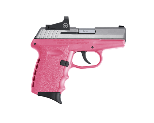 SCCY Industries CPX-2 RD 9mm 3.10" 10+1 Stainless Steel Slide Pink Polymer Grip NMS CTS-1500 Red Dot