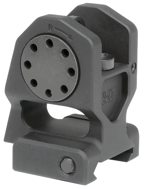 Midwest Combat Rifle Rear Sight, Mil-Spec Height, Standard A2 Rear Sight Aperture, 6061 Aluminum, Black