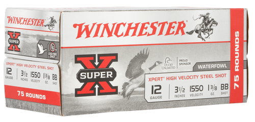 Winchester Super-X Xpert High Velocity 12 Ga, 3.50", 1 3/8oz, BB Shot, 75rd Box